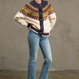 Nordic Pattern Toggle Knit Cardigan - RSW1093