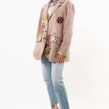 Sudden Sensation Blazer | Pink Jacket | Embroidered Jacket