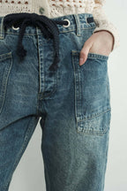 Barrel Denim Pants