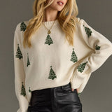 Ivory Tree Pattern Sweater