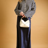 J7562   STRIPED BUTTON FRONT SWEATER CARDIGAN