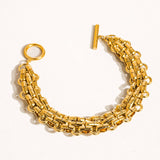Donni 18K Gold Non-Tarnish Bold Weave Bracelet