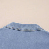 High Waist Denim Babydoll Dress