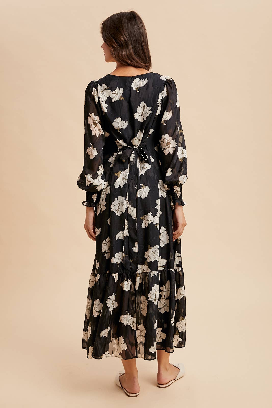 Jacquard Floral Maxi Dress