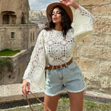 Cream Bell Lace Blouse
