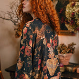 Heart of Gold Pixie Duster Crop Kimono w/ Sacred Heart