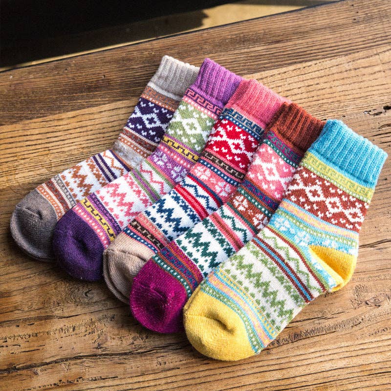Bohemian Wool-Blend Socks