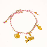 Menton 18K Gold Non-Tarnish Summer Rope Charm Bracelet