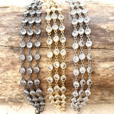 Triple Layered Crystal Bracelet