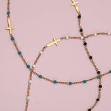 18K STAINLESS STEEL TARNISH FREE CROSS NECKLACE | 40NK9539