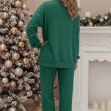 JOLLY Texture Christmas 2025 Top and Pockets Pants Set
