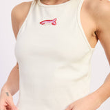 RACER BACK TANK TOP WTIH BEADING