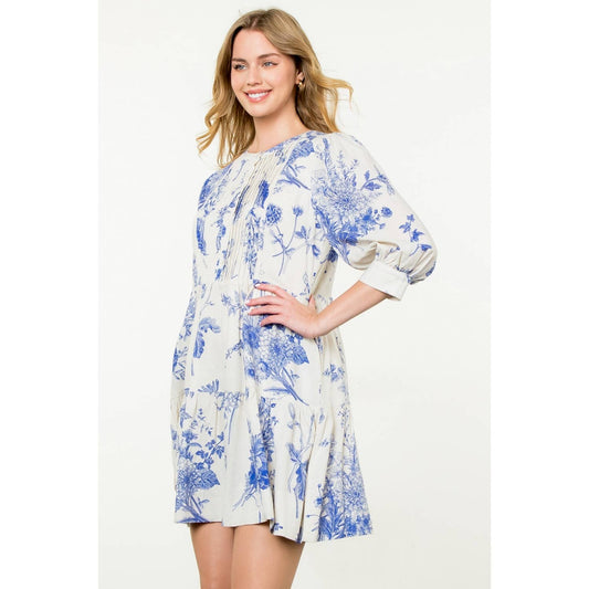 Long Sleeve Floral Midi Dress
