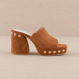 The Leona | Caramel Studded Platform Heel