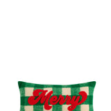 "MERRY" Plaid Pillow