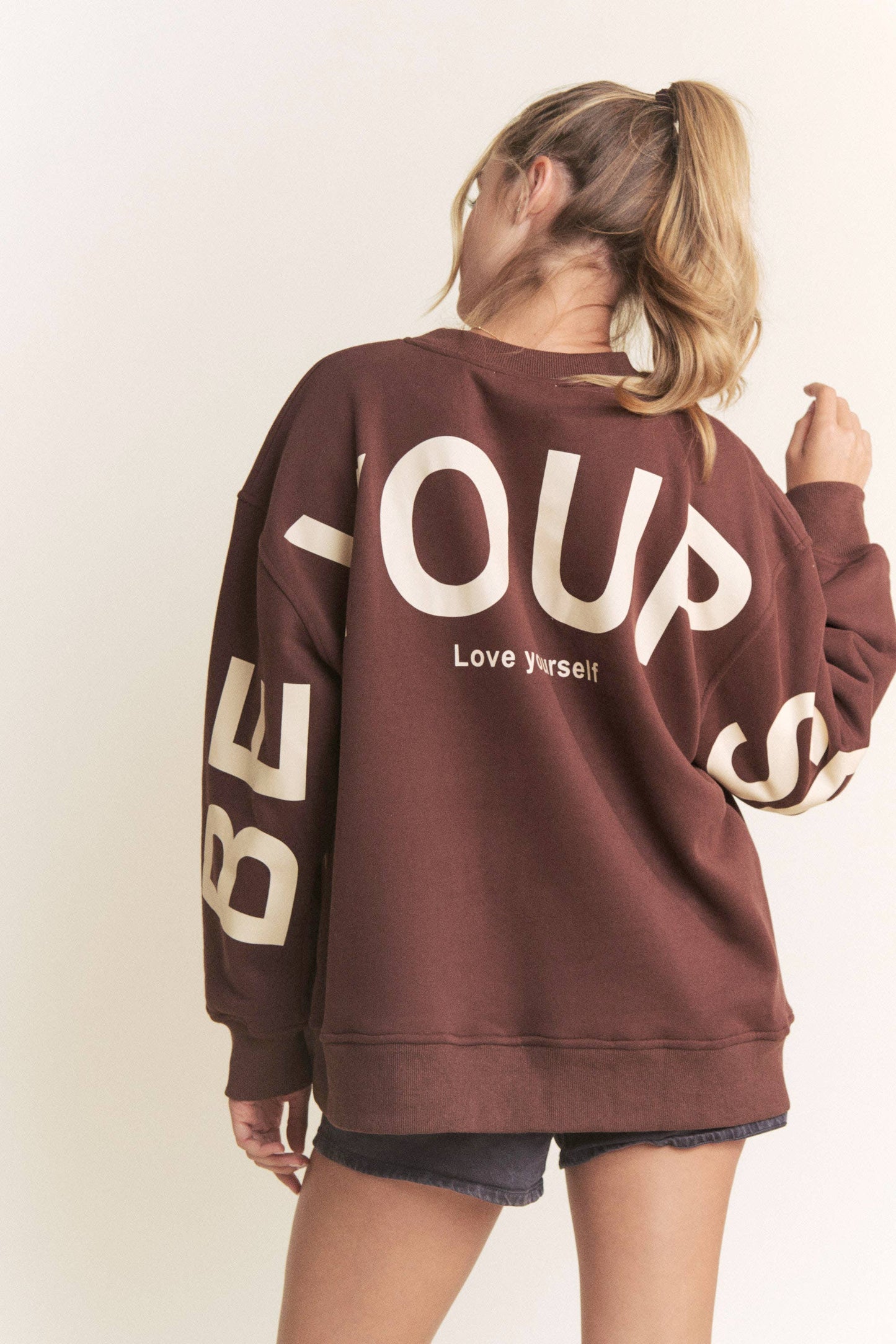 "Be Yourself" Oversized Sweatshirt