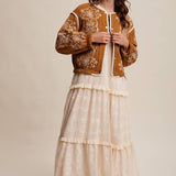 Embroidered Quilted Western Jacket