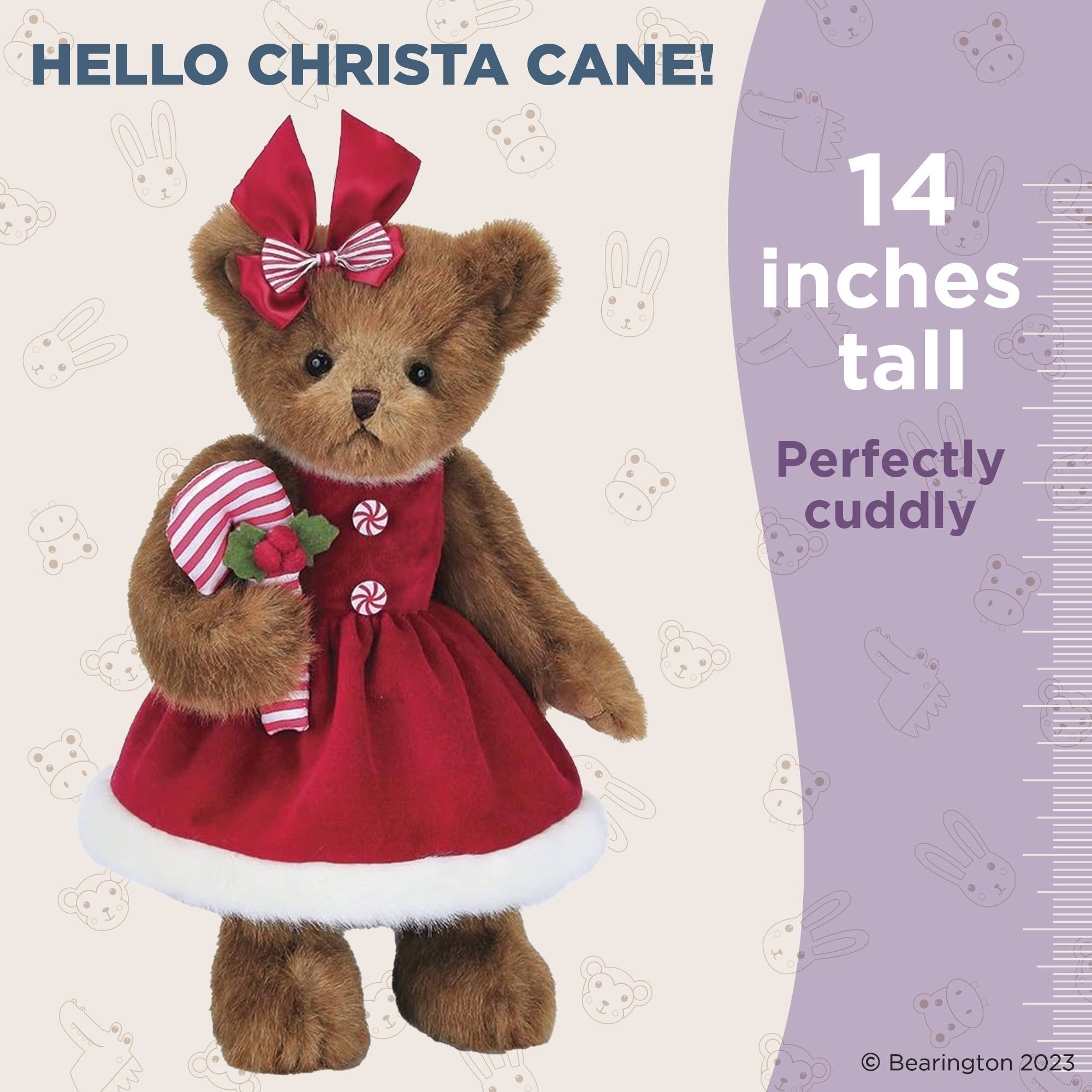 Christa Cane Christmas Plush