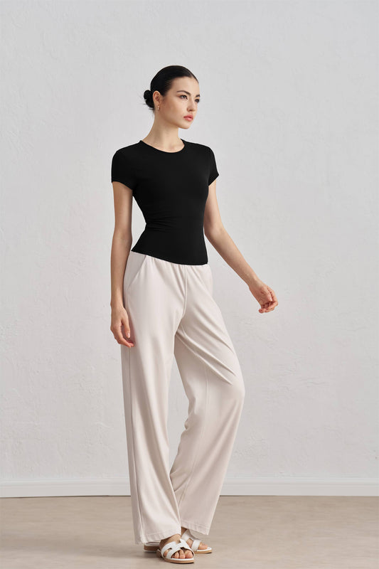 Sculpting Crew Neck Active Top