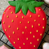 Strawberry Shaped Sugar Cookies