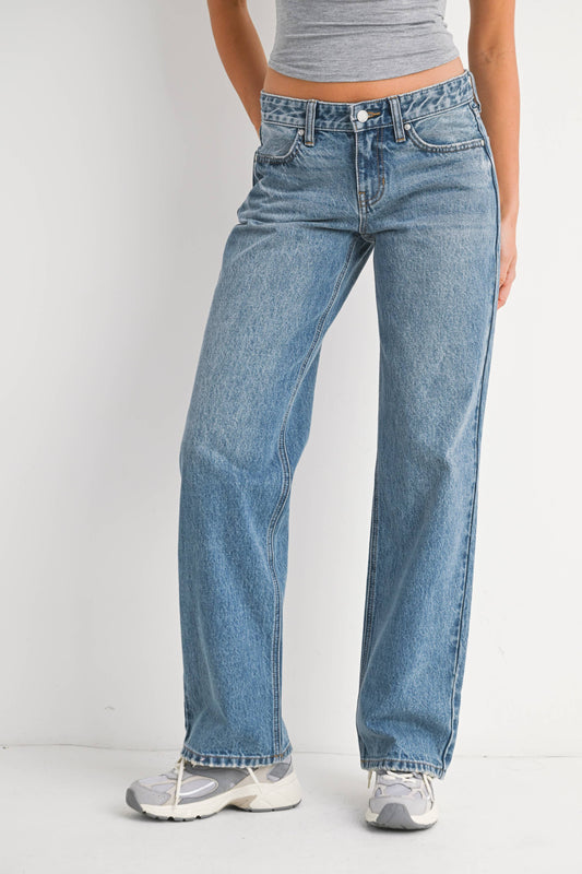 Tint Low Rise Straight Leg Jeans