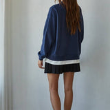 Navy Polyester Crewneck