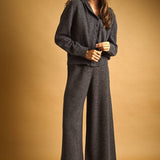 J7311ST   BUTTON FRONT SWEATER JACKET WITH HOOD