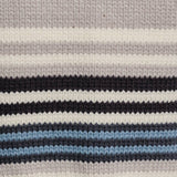 CREW NECK MULTI STRIPE SWEATER WITH WIDE LEG PANTS
