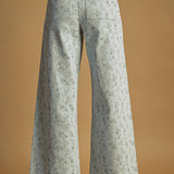 P4663ST   FLORAL PRINT STRETCHED PANTS
