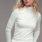 Striped Turtleneck Knit Top