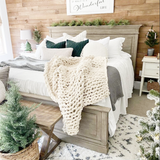 Chunky Knit Throw- Multiple Colors