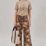 Vintage Botanical High-Rise Wide Leg Denim