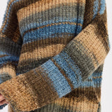 OVERSIZED KNIT STRIPED SWEATER