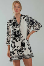 Floral Tassel Tie Tiered Dress