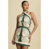 Palm Leaf Halter Tunic
