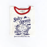 SALTY MOMS BEACH CLUB Ringer Graphic Top