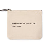 "Happy Girls" (Audrey Hepburn) Canvas Zip Bag