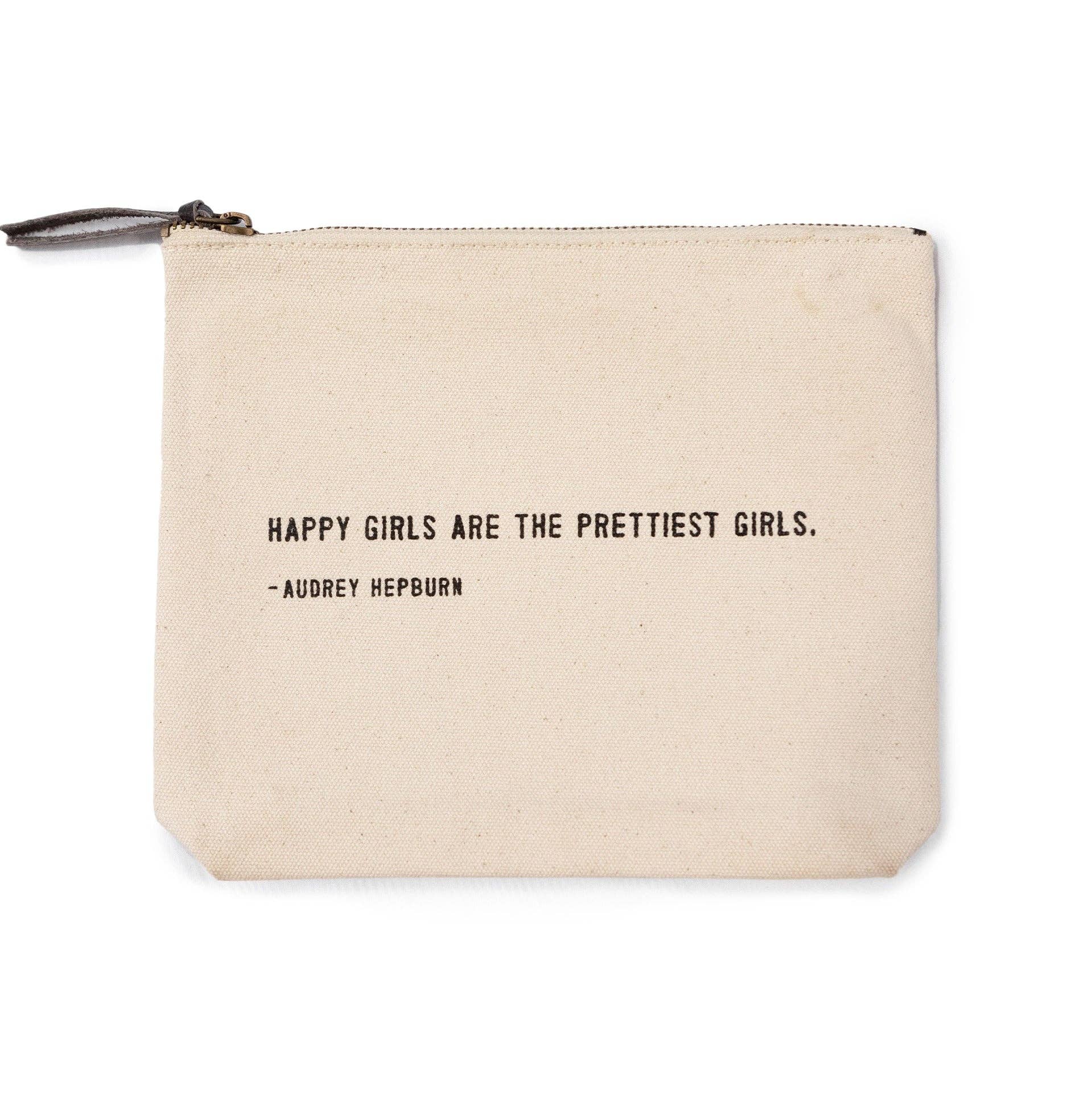 "Happy Girls" (Audrey Hepburn) Canvas Zip Bag