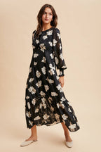 Jacquard Floral Maxi Dress