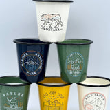 Enamel Cup Reusable Candle - "Road Trippin'"