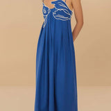 Goldfish Embroidered Strappy Maxi Dress