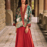 Wildheart Pixie Duster Crop Kimono w/ Unicorn & Castle