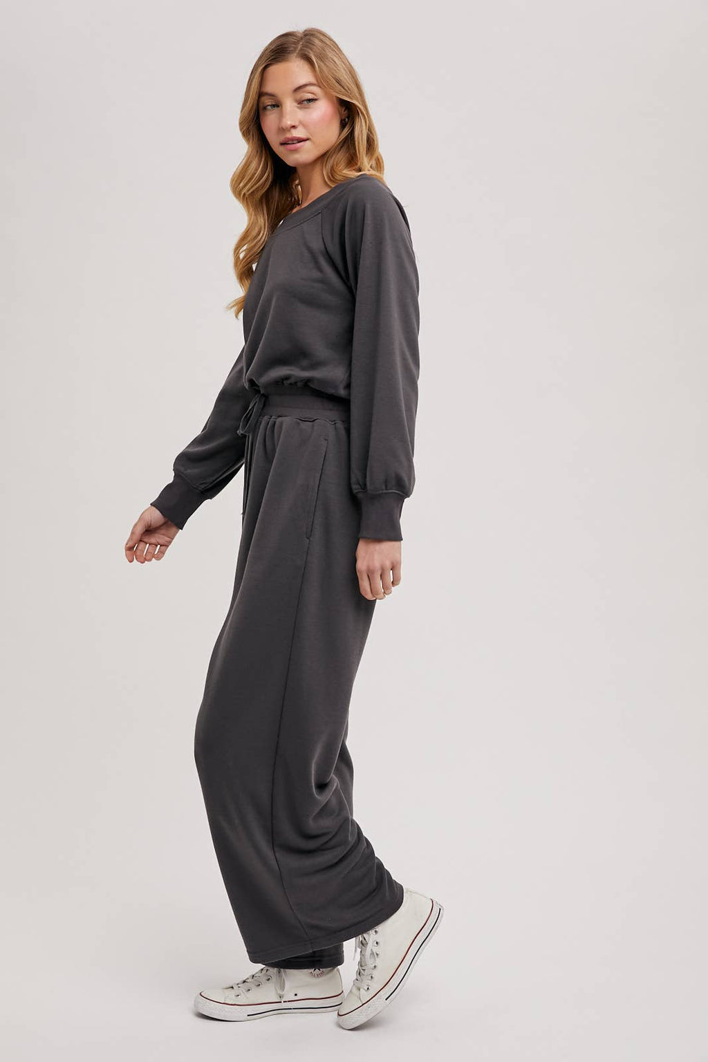 Off-The-Shoulder Knit Jumpsuit