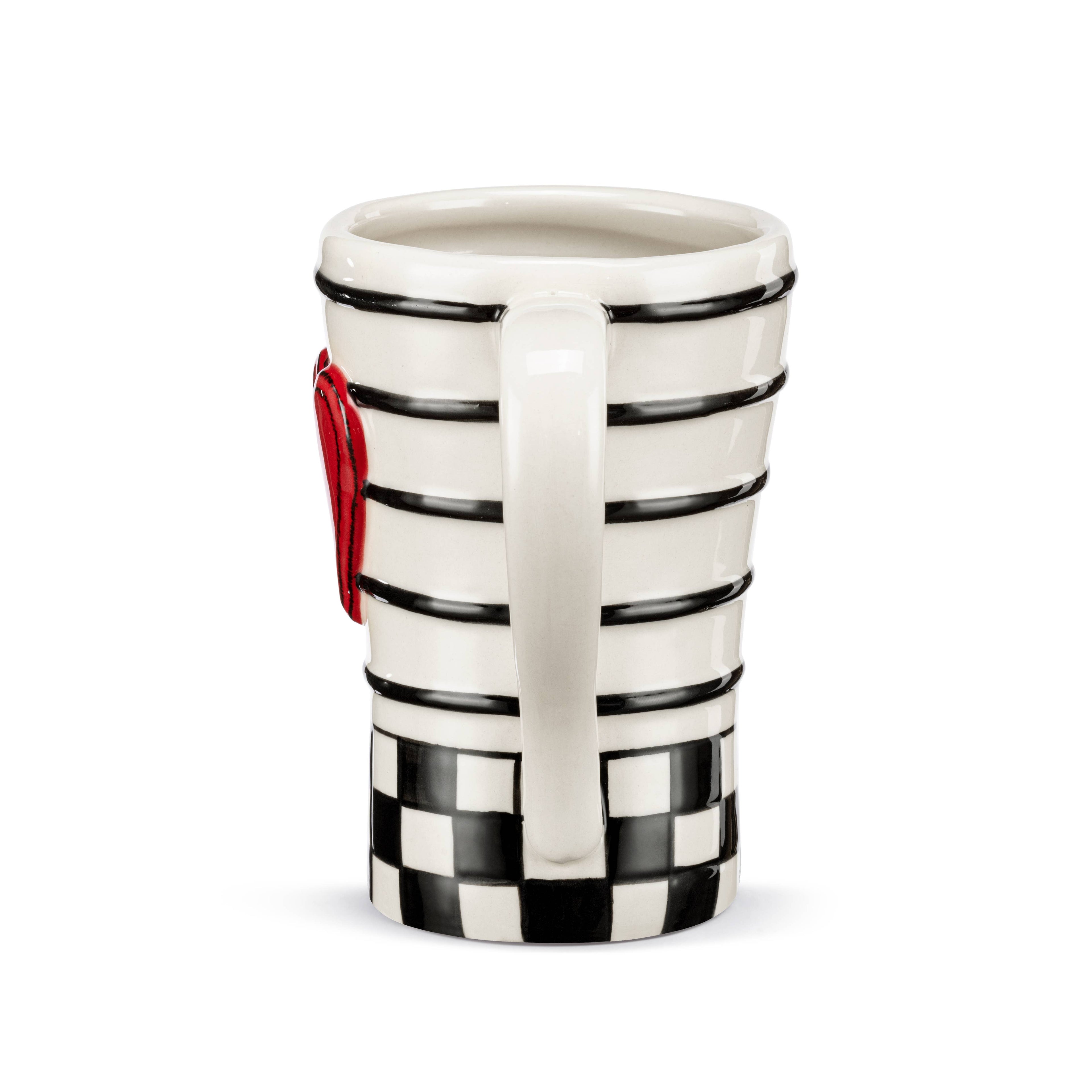 Checker Red Heart Mug