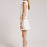 Floral Embroidered + Sequence Sleeveless Knit Vest