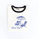 BEACH CLUB Ringer Graphic Top
