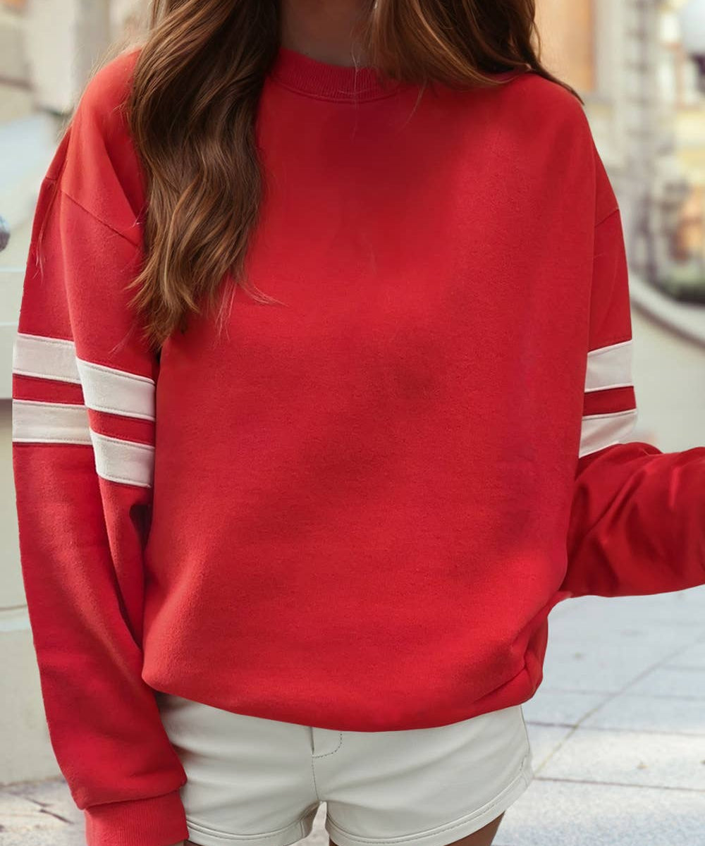 Varsity Striped Sweatshirt