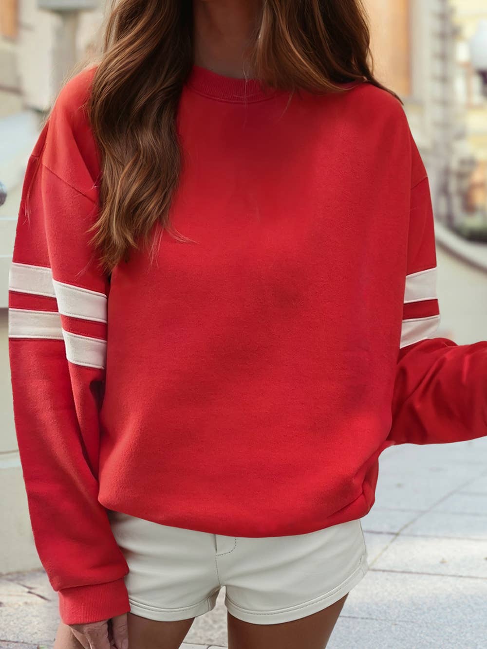 Varsity Striped Sweatshirt