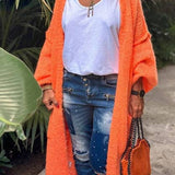 "Love & Peace" Exposed Seam Knit Cardigan