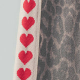 Leopard Print Heart Side Stripe Lounge Pants